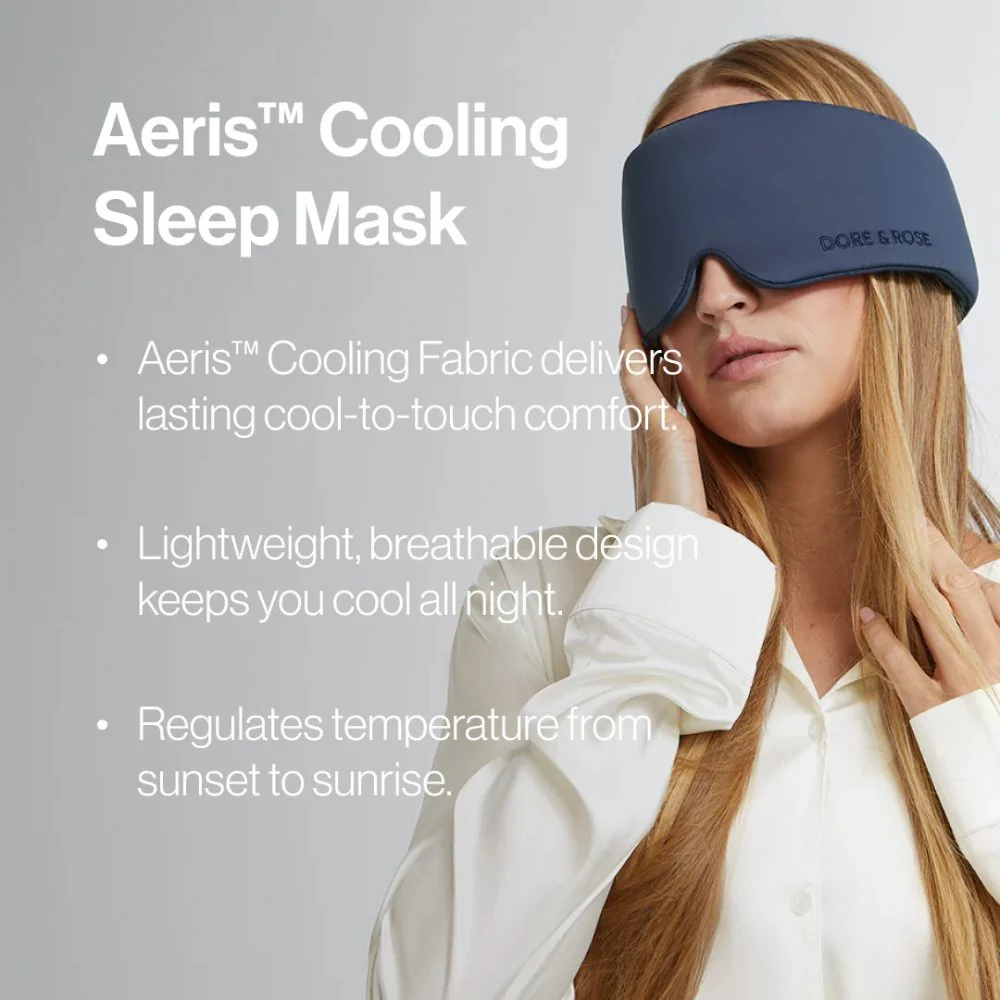 Cooling Deep Sleep Mask Navy Blue - Image 3