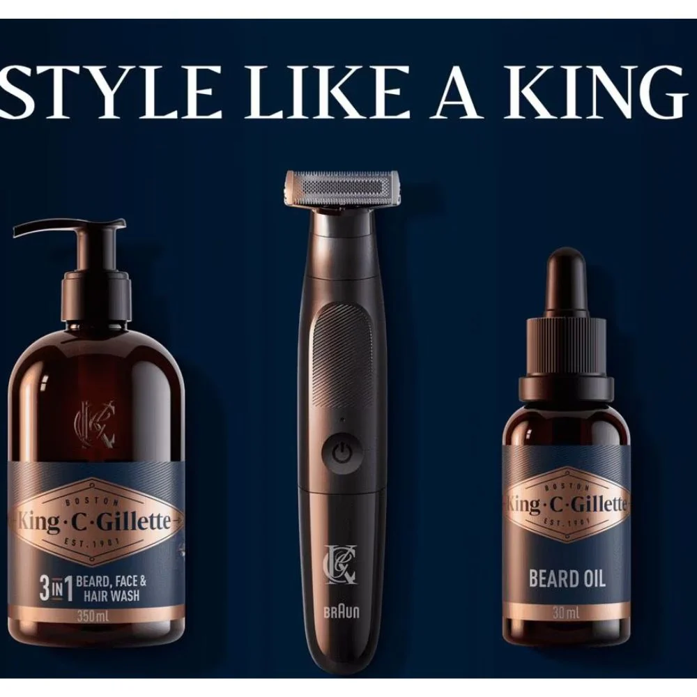 King C. Gillette Beard and Face Cleanser - 350ml - Image 3