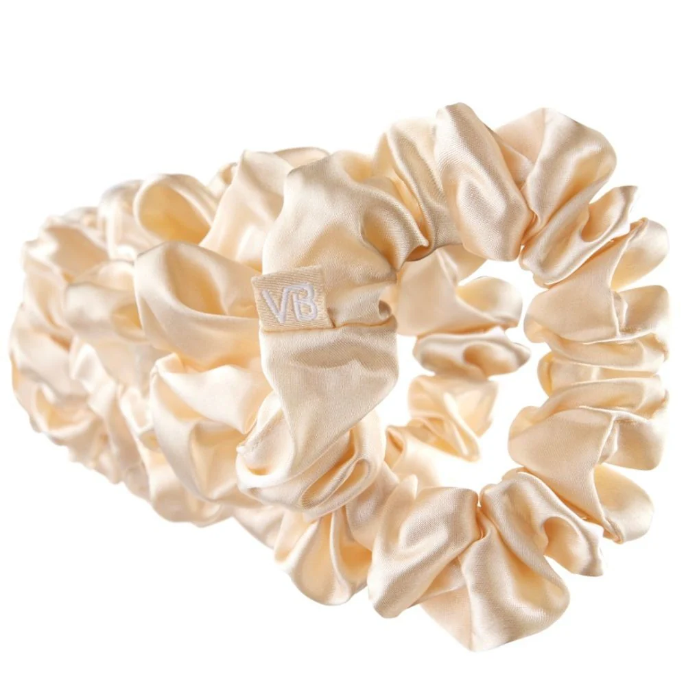 Satin Scrunchies Nude Big Size - 6pcs - Image 3