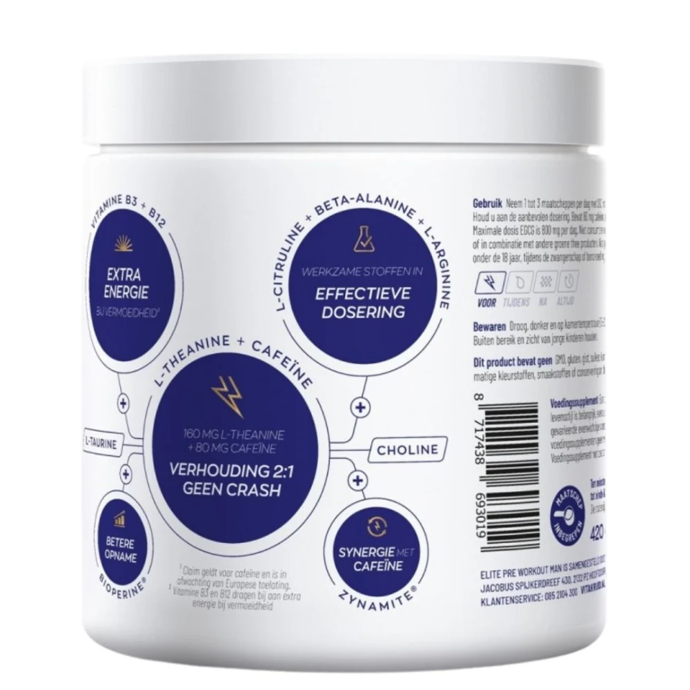 Elite Pre Workout Man 20 dagen - 420gr - Image 3
