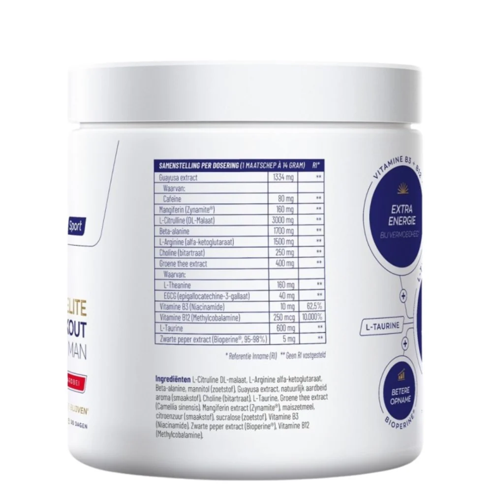 Elite Pre Workout Man 20 dagen - 420gr - Image 4